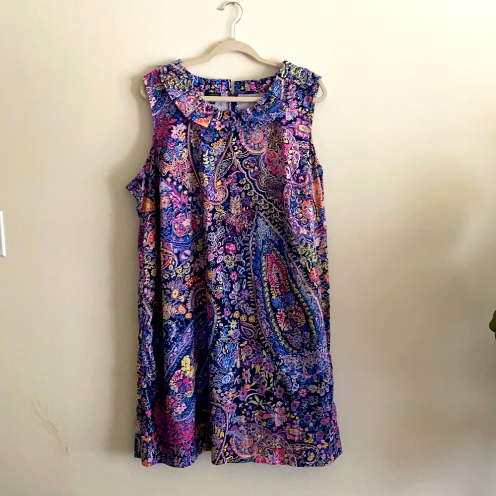 Talbots 20WP Paisley Shift Dress